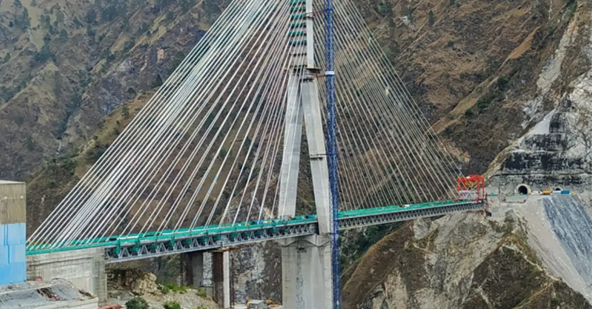 India’s first cable-stayed rail bridge